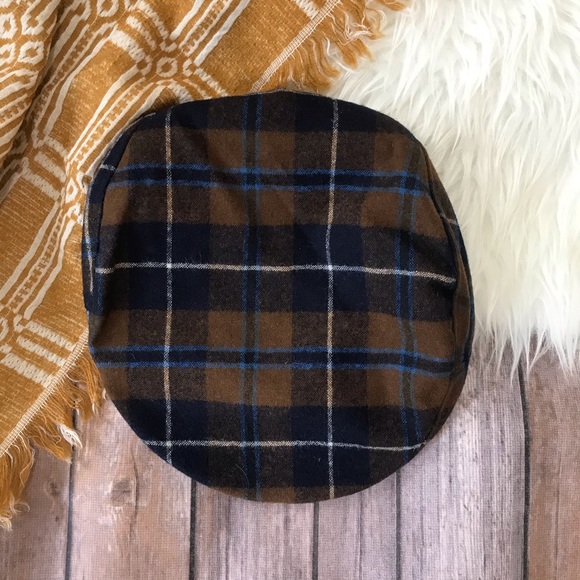 Pendleton Other - VINTAGE PENDLETON Wool Newsboy plaid flat cap hat
